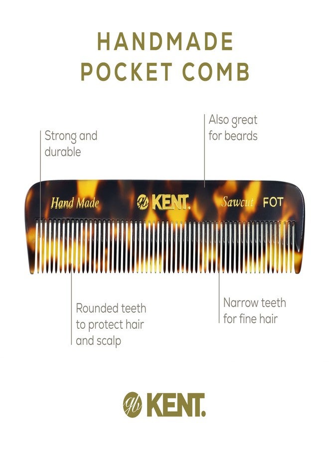 Kent 81T FOT Tokyo Yellow Beard Pocket Comb Set for Men - Beard Kit for Travel and Home, Mustache Comb for Men, Mini Comb Beard Combs for Mens Grooming, Sawcut Hand polished Made in England - Image 4